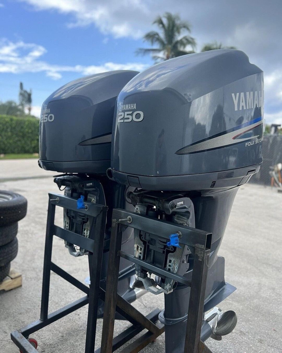 Twin 2016 Yamaha 250 Hp 4 Stroke 25″ Outboard Motors - Image 4